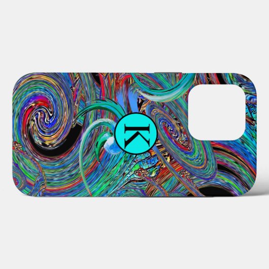 Kleurrijk Monogram Trendy Abstract Case-Mate iPhone Case (Achterkant (horizontaal))