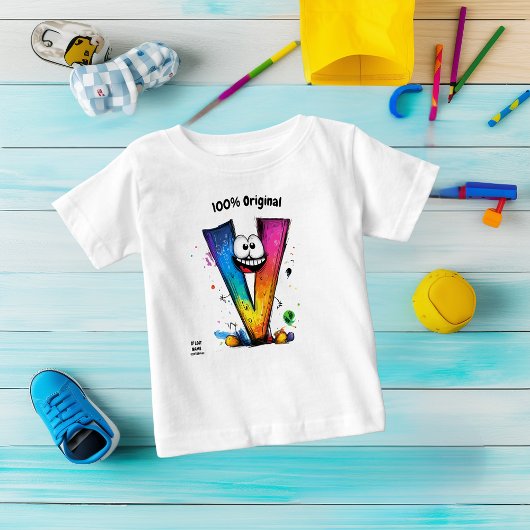 Kleurrijk Monogram V – Leuk en Aanpasbaar Ontwerp