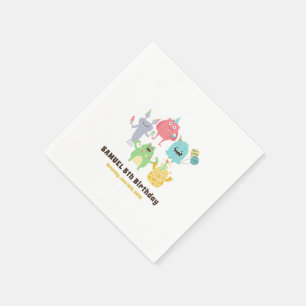 Kleurrijk Monster Thema Kids Verjaardagsfeest Servet