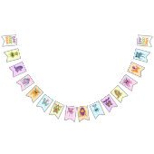 Kleurrijk Monster Verjaardagsfeest Vlaggetjes (Alle)