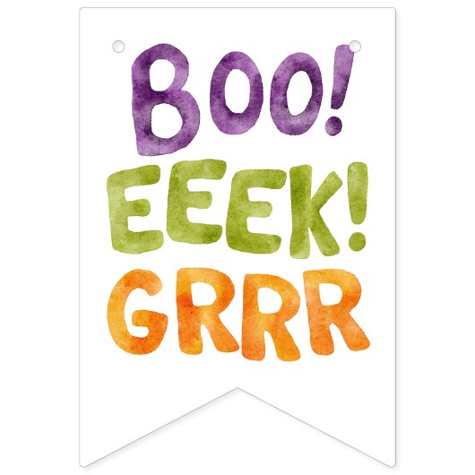 Kleurrijk Monster Verjaardagsfeest Vlaggetjes (Eerste vlag)