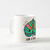 Kleurrijk monsterblad koffiemok (Voorkant links)