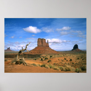 Kleurrijk Monument Valley handschoenen in Utah USA Poster