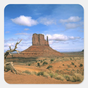 Kleurrijk Monument Valley met handschoenen in Utah Vierkante Sticker