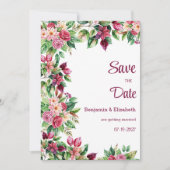 Kleurrijk mooi bloemboeket Save the Date Kaart (Voorkant)