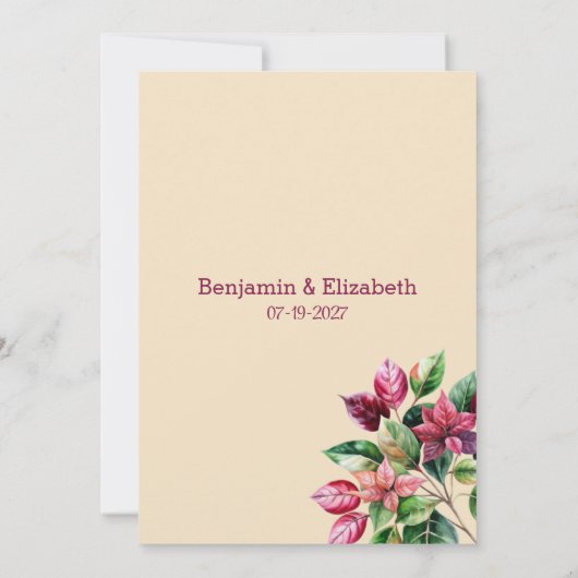 Kleurrijk mooi land bloem boeket RSVP Kaart (Achterkant)