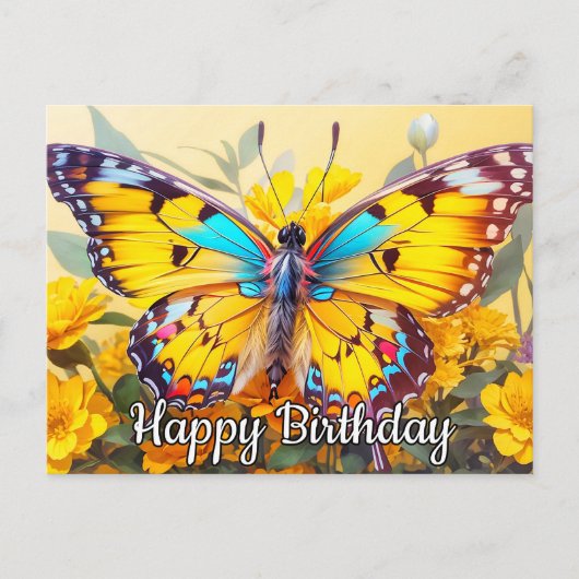 Kleurrijk mooi vlinderontwerp briefkaart (Voorkant)