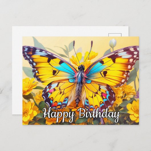 Kleurrijk Mooie Vlinderontwerp Briefkaart (Voorkant / Achterkant)