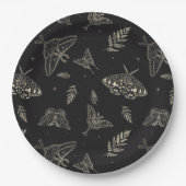 Kleurrijk mot vlinder patroon papieren bordje (Voorkant)