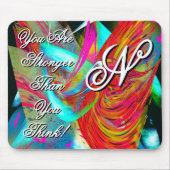 Kleurrijk Motivatie monogram vloeibaar Abstract Muismat (Voorkant)