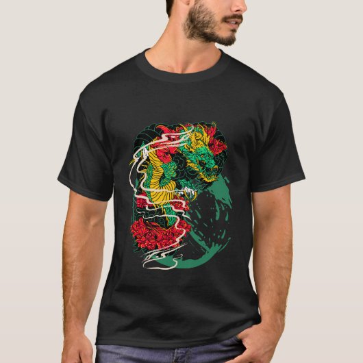 Kleurrijk Mozaïek Afrika T-shirt Ontwerp (Voorkant)