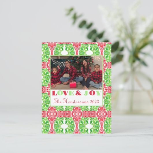 Kleurrijk Mozaïek Foto Briefkaart (Staand voorkant)