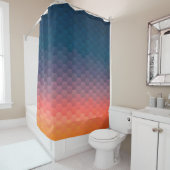 Kleurrijk mozaïek. Geometrische hipster retro back Douchegordijn (In situ)