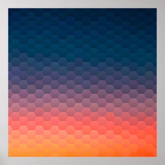 Kleurrijk mozaïek. Geometrische hipster retro back Poster (Voorkant)