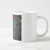 Kleurrijk Mozaïek Glas in lood Tree effect ontwerp Grote Koffiekop (Rechts)