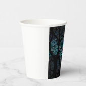 Kleurrijk Mozaïek Glas in lood Tree effect ontwerp Papieren Bekers (Rechts)