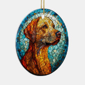 Kleurrijk Mozaïek Hond Keramisch Ornament (Rechts)