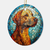Kleurrijk Mozaïek Hond Keramisch Ornament (Links)