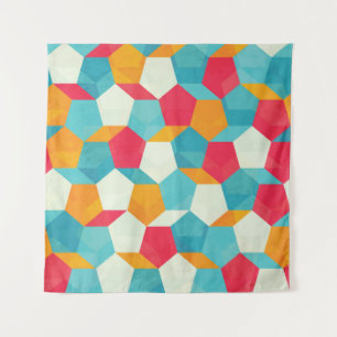 Kleurrijk mozaïek, naadloos artistiek patroon. wandkleed