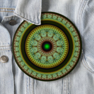 Kleurrijk mozaïek ronde decoratie button 6,0 cm