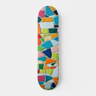 Kleurrijk mozaïek tegels patroon persoonlijk skateboard