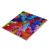 Kleurrijk mozaïek tegeltje (Zijkant)
