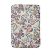 Kleurrijk Mozaïek Vlinder patroon op parel Badmat (Voorkant Verticaal)