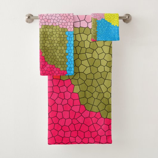 Kleurrijk mozaïekpatroon bad handdoek (Insitu)