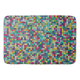 Kleurrijk mozaïekpatroon, geometrische vierkantspa badmat