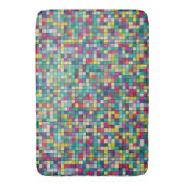 Kleurrijk mozaïekpatroon, geometrische vierkantspa badmat (Voorkant Verticaal)