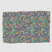 Kleurrijk mozaïekpatroon, geometrische vierkantspa golfhanddoek (Horizontaal)