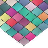 Kleurrijk mozaïekpatroon, geometrische vierkantspa korte tafelloper (Hoek)