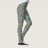 Kleurrijk mozaïekpatroon, geometrische vierkantspa leggings (Rechts)