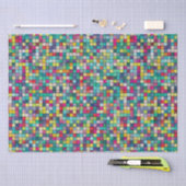 Kleurrijk mozaïekpatroon, geometrische vierkantspa tissuepapier (Craft)