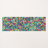 Kleurrijk mozaïekpatroon, geometrische vierkantspa yogamat (Achterkant (horizontaal))