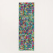 Kleurrijk mozaïekpatroon, geometrische vierkantspa yogamat (Achterkant)