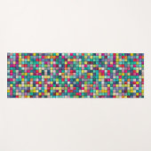 Kleurrijk mozaïekpatroon, geometrische vierkantspa yogamat (Voorkant (horizontaal))