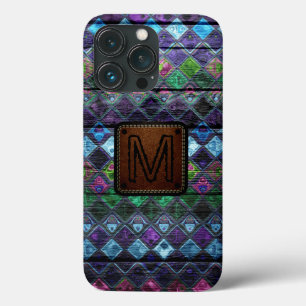 Kleurrijk mozaïekpatroon met monogram Case-Mate iPhone case