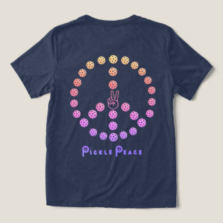 Kleurrijk multi bal vredesteken Tri-Blend shirt