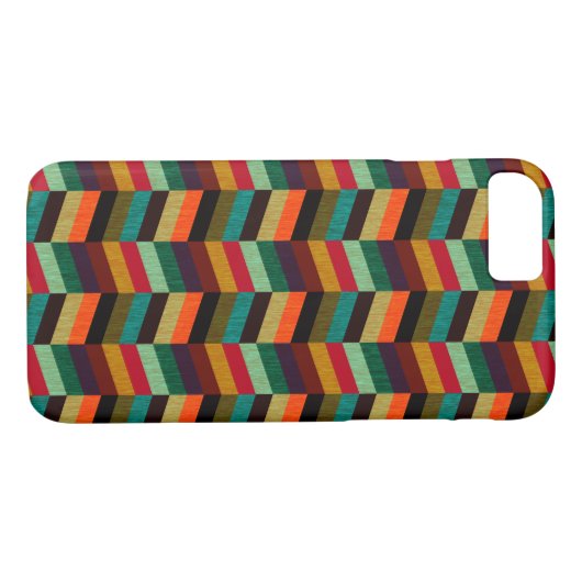 Kleurrijk multi-gekleurd visgraatpatroon Case-Mate iPhone case (Achterkant (Horizontaal))