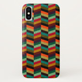 Kleurrijk multi-gekleurd visgraatpatroon Case-Mate iPhone case (Achterkant)