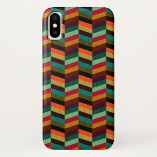 Kleurrijk multi-gekleurd visgraatpatroon Case-Mate iPhone case