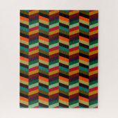 Kleurrijk multi-gekleurd visgraatpatroon legpuzzel (Verticaal)