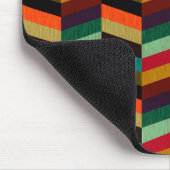 Kleurrijk multi-gekleurd visgraatpatroon muismat (Hoek)