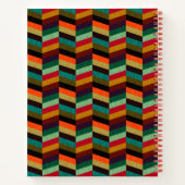 Kleurrijk multi-gekleurd visgraatpatroon notitieboek (Achterkant)