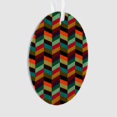 Kleurrijk multi-gekleurd visgraatpatroon ornament (voorkant)