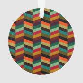 Kleurrijk multi-gekleurd visgraatpatroon ornament (achterkant)