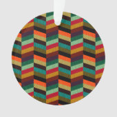 Kleurrijk multi-gekleurd visgraatpatroon ornament (voorkant)