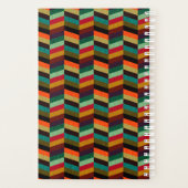 Kleurrijk multi-gekleurd visgraatpatroon planner (Achterkant)