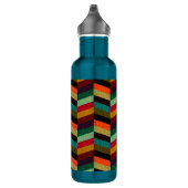 Kleurrijk multi-gekleurd visgraatpatroon waterfles  (Rechts)